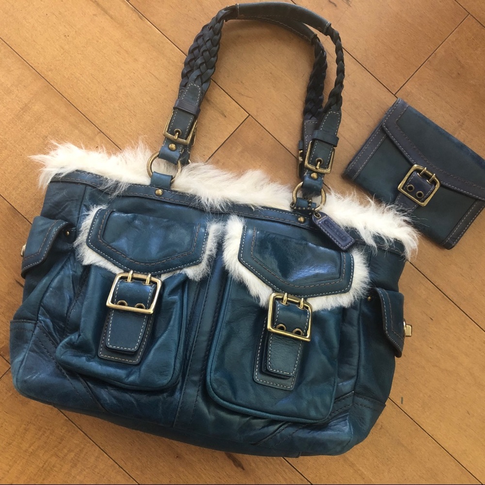 Vintage Coach Satchel, matching wallet